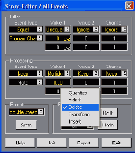 Раскрывающийся список модуля Function